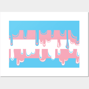 Dripping Trans Pride Posters and Art